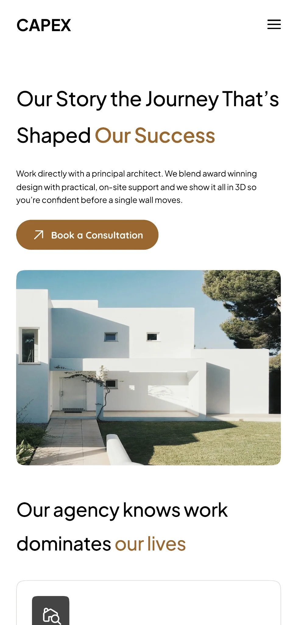 Capex company mobile interface