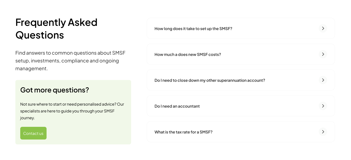New Venture Wealth Frequently Asked Questions section from the Figma design.